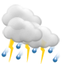 Bedeckt, Gewitter mit starken Schauern